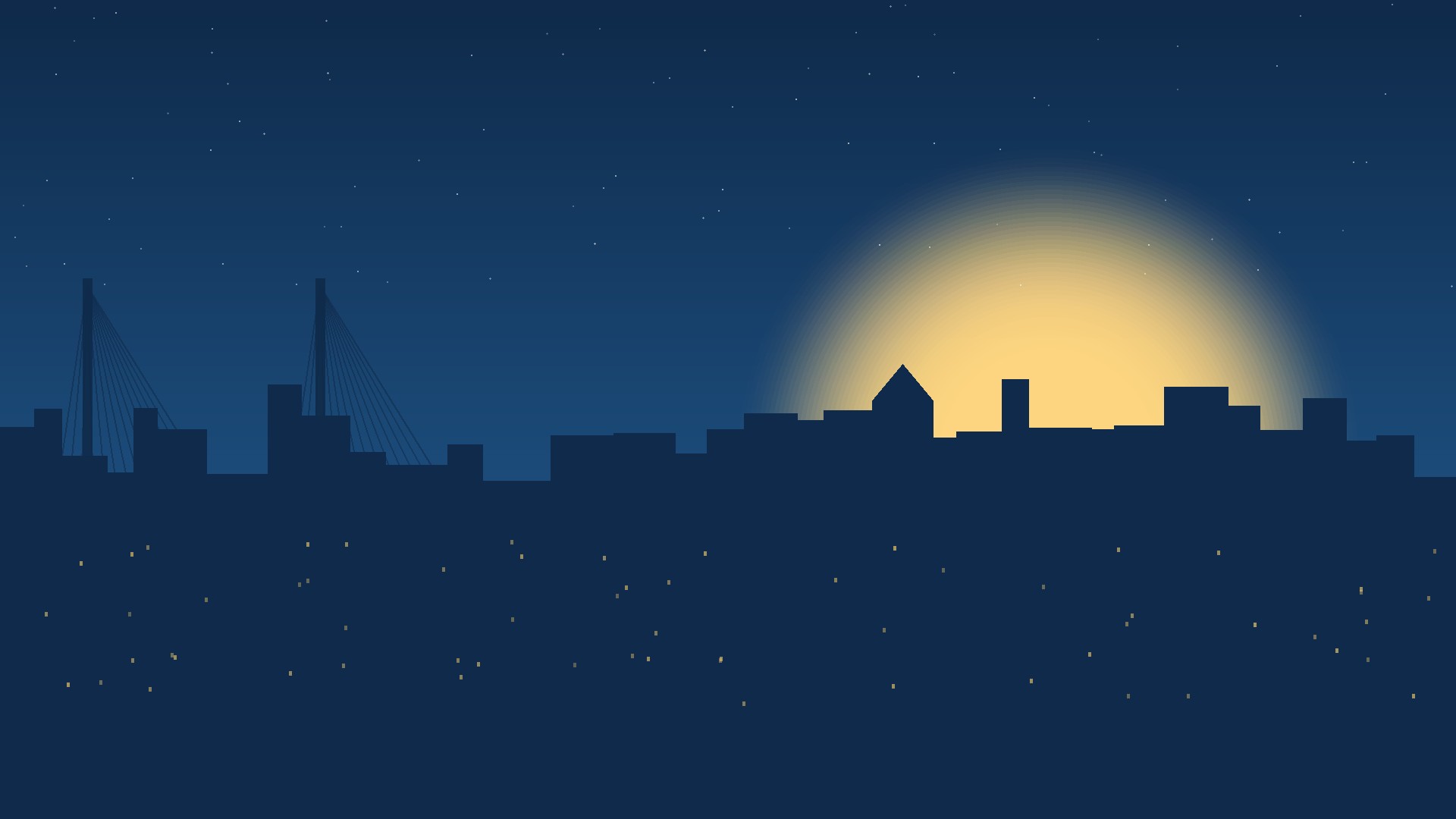 Lisbon skyline at golden hour